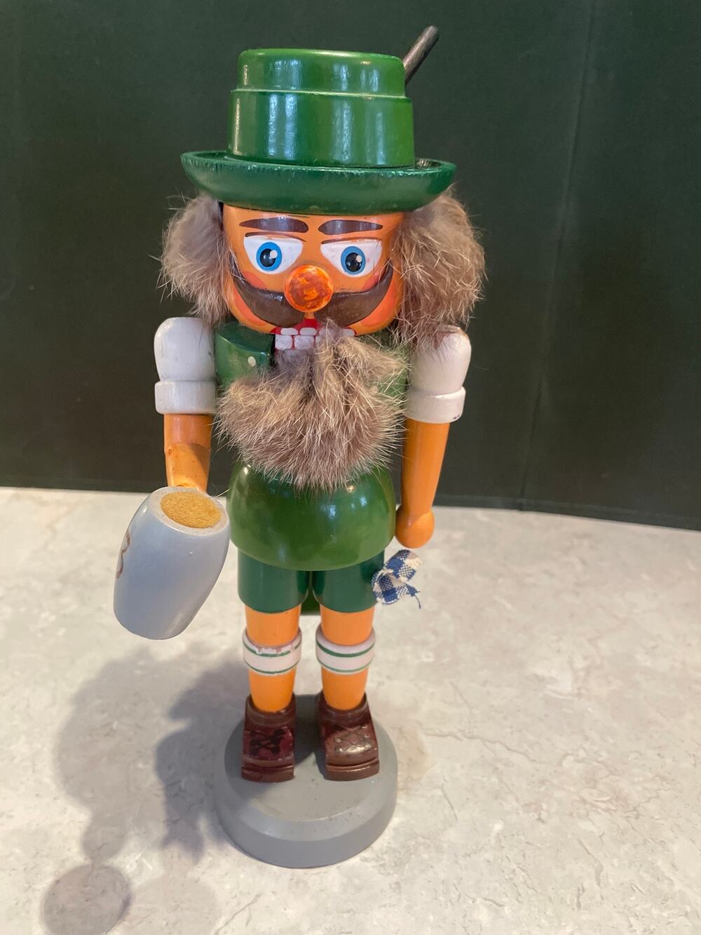 Vintage 10” German Nutcracker Bavarian Hodrewa Rothenal German with tankard